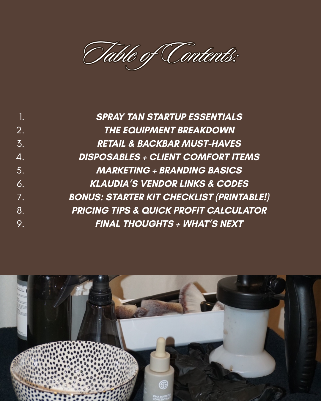 Spray Tan Business Cheat Sheet | The Ultimate Guide