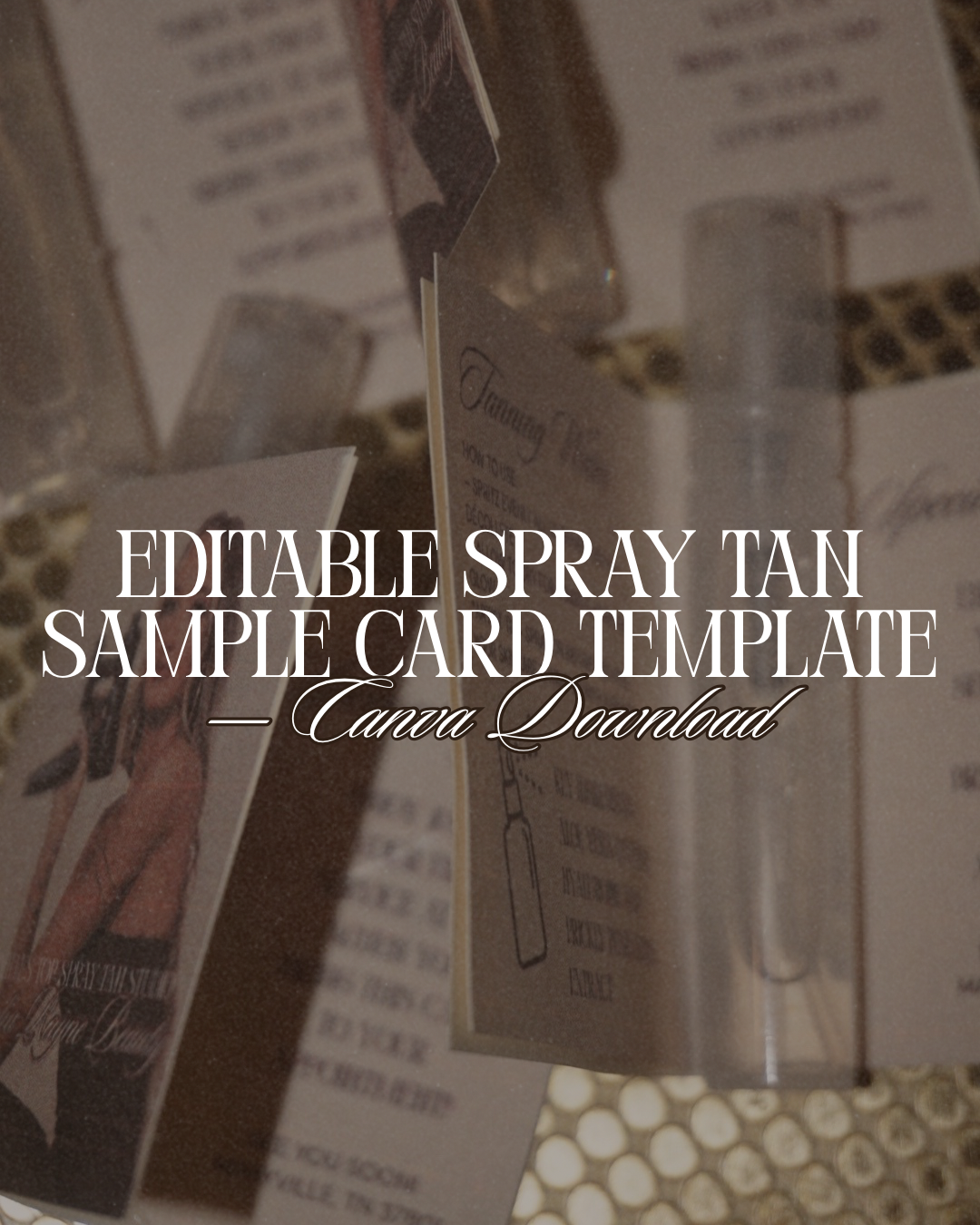 Spray Tan Sample Card | Editable Template